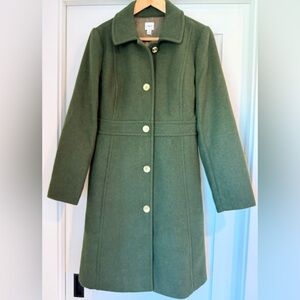 Elegant J Crew factory Green wool blend Women's Coat